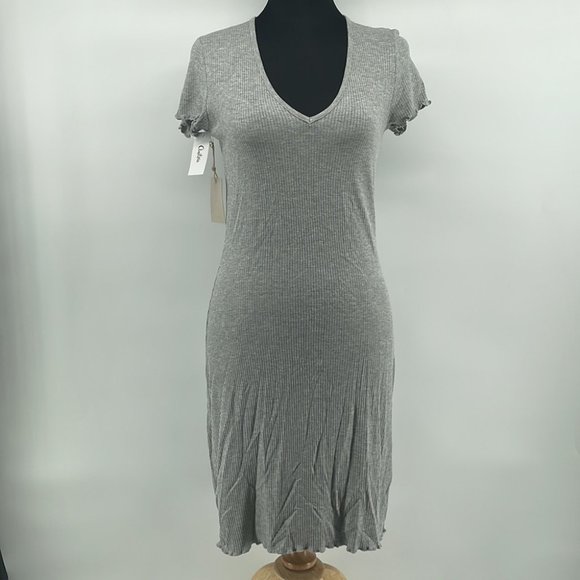 Aritzia Dresses & Skirts - Aritzia tna inland dress t shirt dress ribbed jersey stretch  knit NWT M